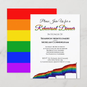 Convite Janto de Ensaio de Casamento orgulho gay Rainbow