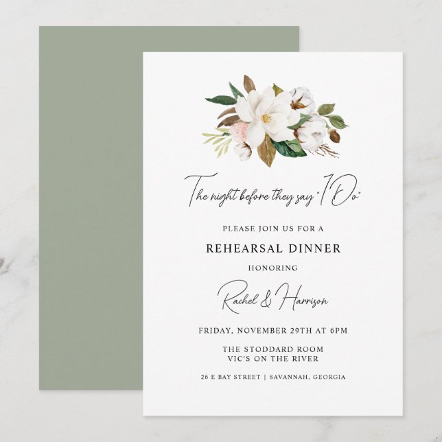 Convite Janto de ensaio de casamento personalizado (Frente/Verso)