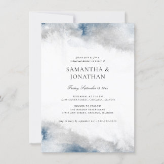 Convite Janto de Ensaio de Casamento por Aquarela Azul e C