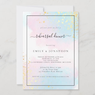 Convite Janto de Ensaio de Casamento por Aquarela de Teal