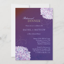 Convite Janto de Ensaio de Casamento Roxo Hydrangeas