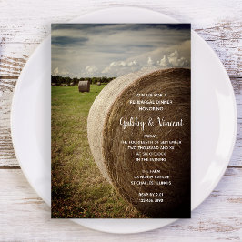 Convite Janto de Ensaio de Casamento Ruptura Rustic Hay Ba