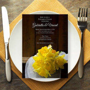 Convite Janto de Ensaio de Casamento Russo Daffodils