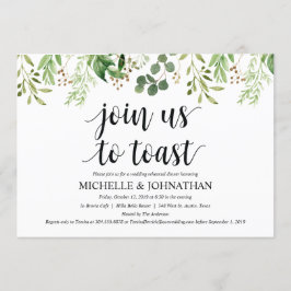 Convite Janto de Ensaio de Casamento Russo Greenery Convid