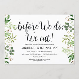 Convite Janto de Ensaio de Casamento Russo Greenery Convid