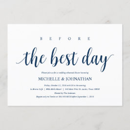 Convite Janto de ensaio de casamento russo, Marinho azul