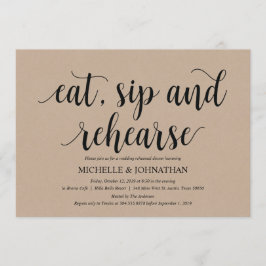 Convite Janto de Ensaio de Casamento Rustic Kraft Convida