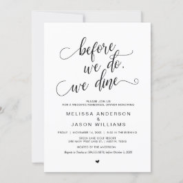 Convite Janto De Ensaio De Casamento, Simple Classy Black,