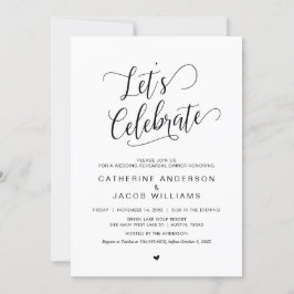 Convite Janto De Ensaio De Casamento, Simple Classy Black,