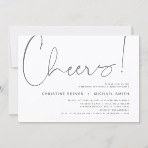 Convite Janto de Ensaio de Casamento, Tema Moderno Minimal