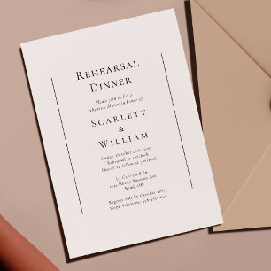 Convite Janto de ensaio de casamento tradicional simples