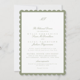 Convite Janto de Ensaio de Casamento Verde do Classic Sage