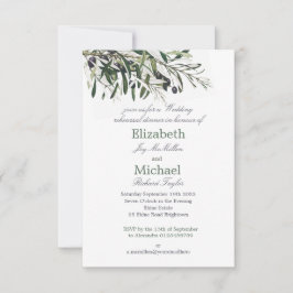 Convite Janto de Ensaio de Casamento Verde Italiano Botâni