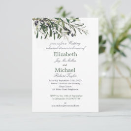 Convite Janto de Ensaio de Casamento Verde Italiano Botâni