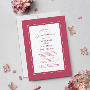 Convite Janto de Ensaio de Casamento Vermelho Branco Elega