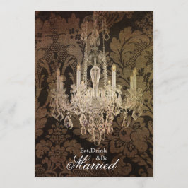 Convite janto de ensaio de casamentos de chandelier, damas