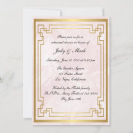 Convite Janto de ensaio de casamentos de mármore geométric