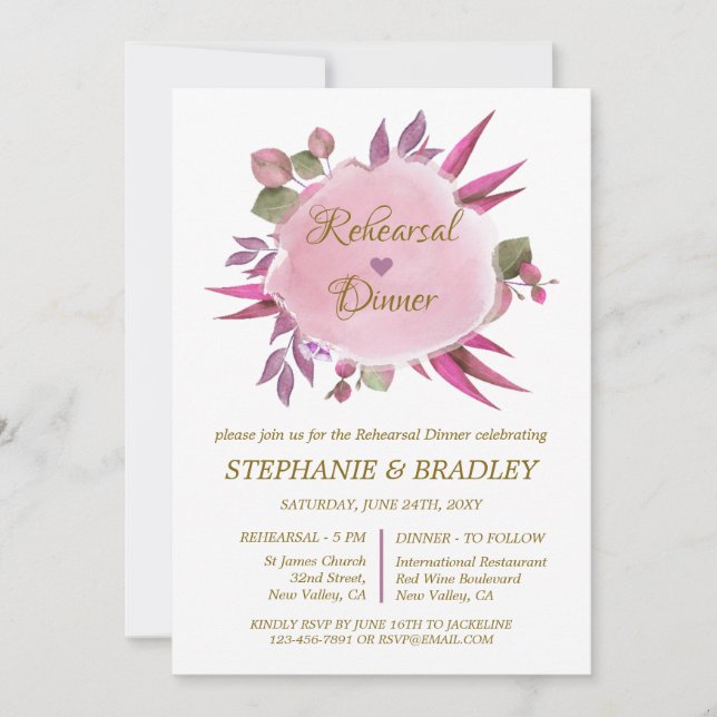 Convite Janto de Ensaio de Casamentos Elegantes Modernos F (Frente)