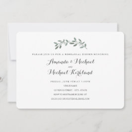 Convite Janto de ensaio de casamentos Eucalyptus elegante