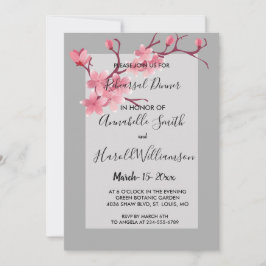 Convite Janto de ensaio de Cherry Blossom