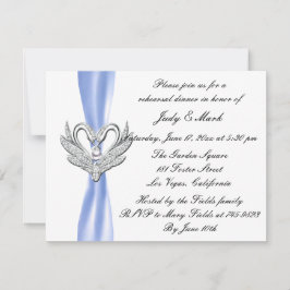 Convite Janto de ensaio de Cisnes de Prata Azul Convidar