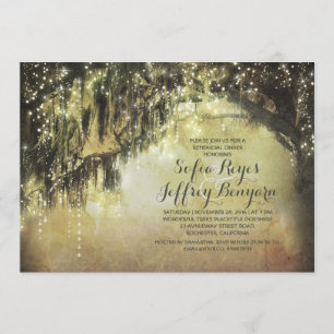 Convite janto de ensaio de colheita de árvores rusticage