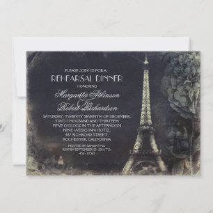 Convite Janto de ensaio de colheita em torre de Paris Eiff