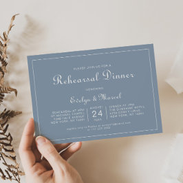 Convite Janto de ensaio de cor azul com poeira mínima form