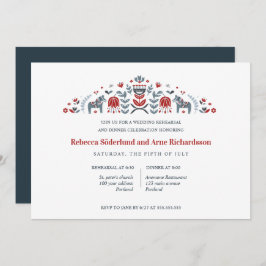 Convite Janto de ensaio de Dala Horse do Folheto Escandina