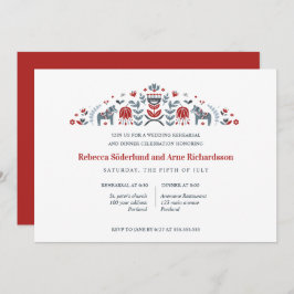 Convite Janto de ensaio de Dala Horse do Folheto Escandina