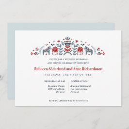 Convite Janto de ensaio de Dala Horse do Folheto Escandina