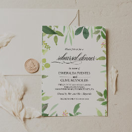 Convite Janto de Ensaio de Destino Greenery Summer