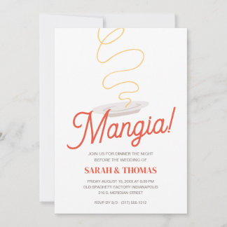 Convite Janto de ensaio de espaguete