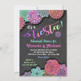 Convite Janto de ensaio de Fiesta Floral Mandala, mexicano