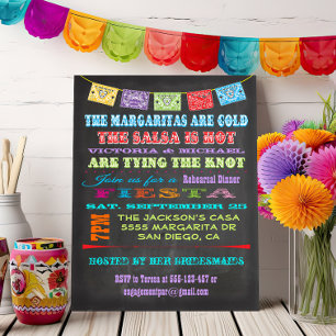 Convite Janto de ensaio de Fiesta mexicano