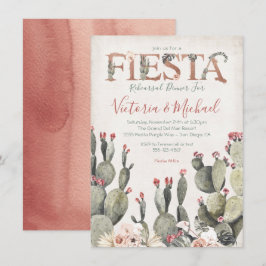 Convite Janto de Ensaio de Fiesta Mexicano Cactus Floral