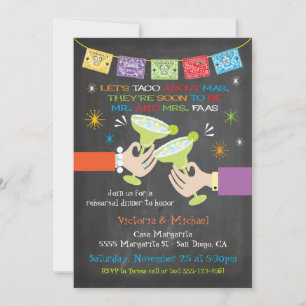 Convite Janto de Ensaio de Fiesta Mexicano PERSONALIZADO