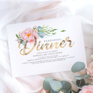 Convite Janto de ensaio de Florais Rosa-Dourado e Esbranqu