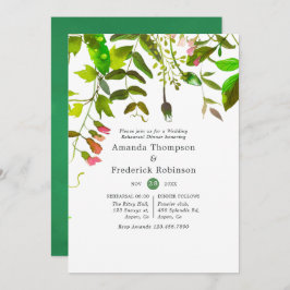 Convite Janto de Ensaio de Folhagem de Primavera de Aquare