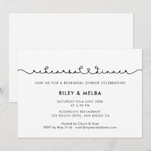 Convite janto de ensaio de fonte de coração de ligação