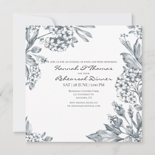 Convite Janto De Ensaio De Fraturas Botânicas Da Cinza Vin (Frente)