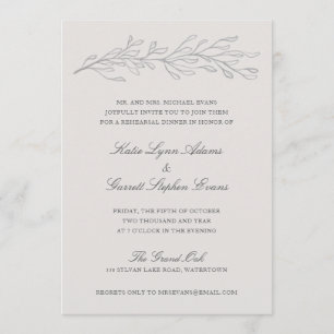 Convite Janto de ensaio de galho com pinheiro de Cinza leg