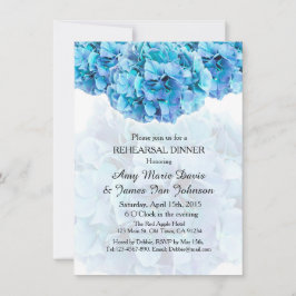 Convite Janto de ensaio de hydrangea azul convida hydrange