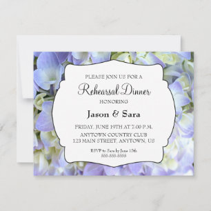 Convite Janto de ensaio de Hydrangea roxa