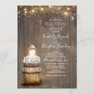 Convite Janto de ensaio de Lanterna Rústica Respiratória d
