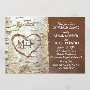 Convite janto de ensaio de latido de árvore de aves