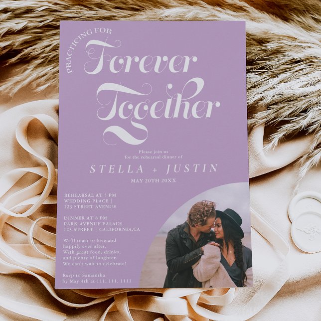 Convite janto de ensaio de lavanda de fotografias para sem (Criador carregado)