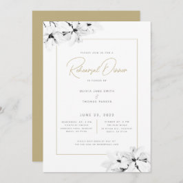 Convite Janto de ensaio de Magnolias Primavera Moderno Ele