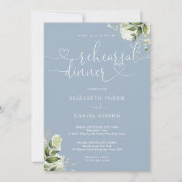 Convite Janto de Ensaio de Manchas Cardíacas Dusty Blue Gr