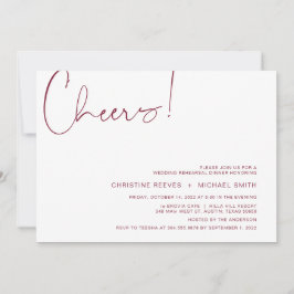 Convite Janto de Ensaio de Manuscrito em Borgonha de Minim